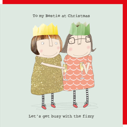 Rosie Made A Thing To My Bestie Christmas Card Greeting Card