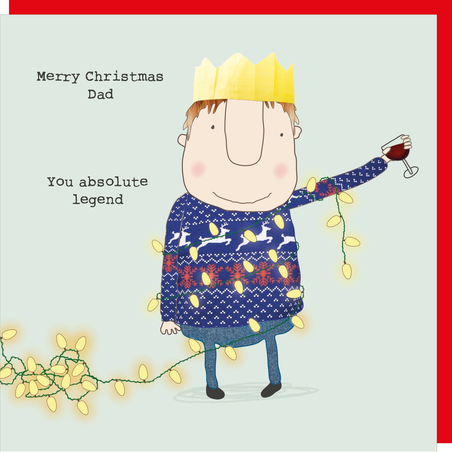 Rosie Made A Thing Dad You Absolute Legend Christmas Card Greeting Card
