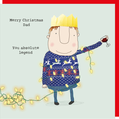 Rosie Made A Thing Dad You Absolute Legend Christmas Card Greeting Card