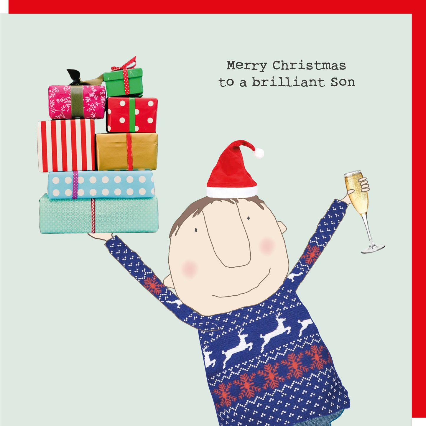 Rosie Made A Thing Brilliant Son Xmas Christmas Card Greeting Card