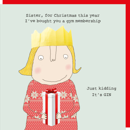 Rosie Made A Thing Sister Xmas Christmas Card Greeting Card