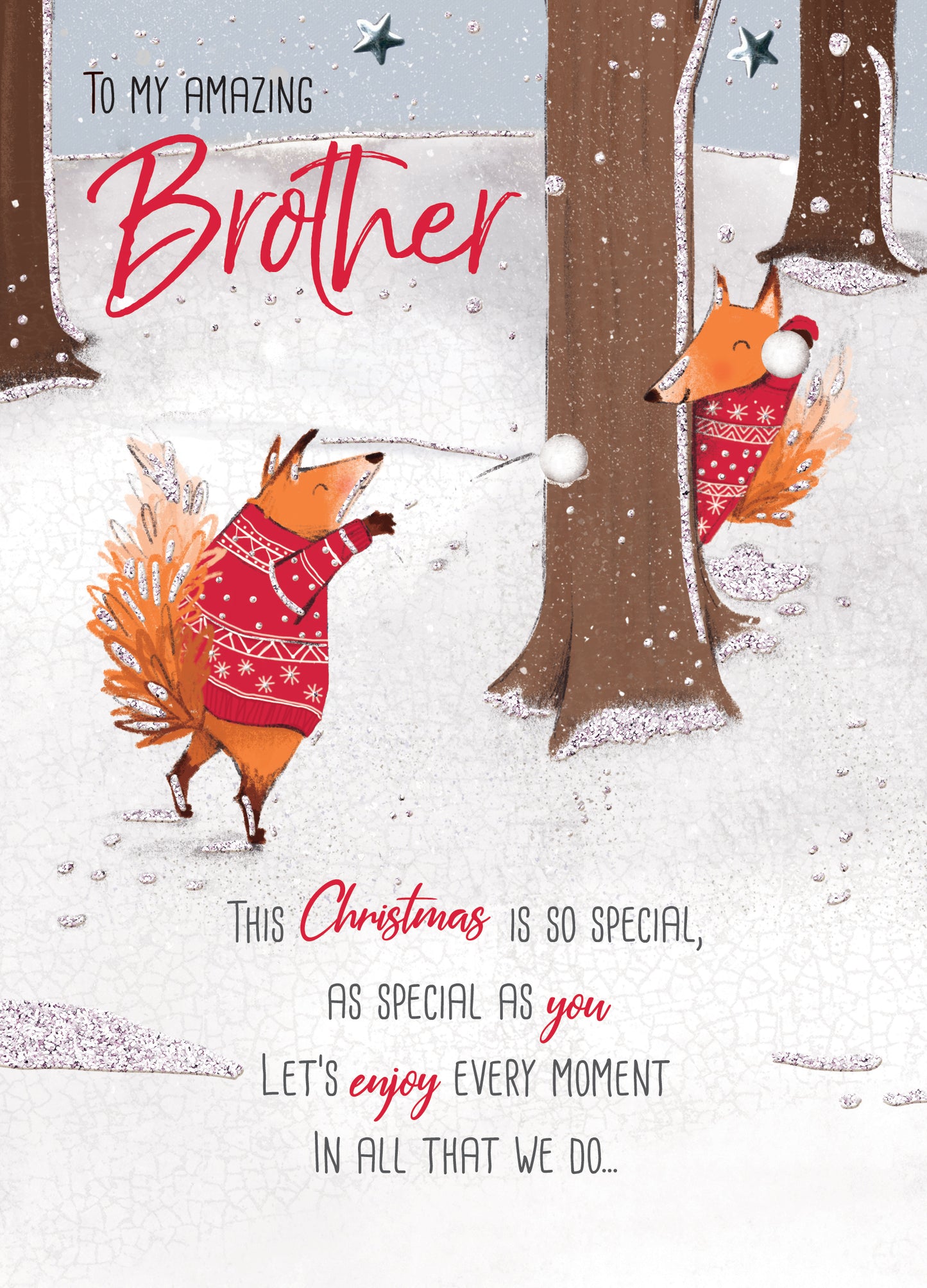 Amazing Special Brother Embellished Christmas Card