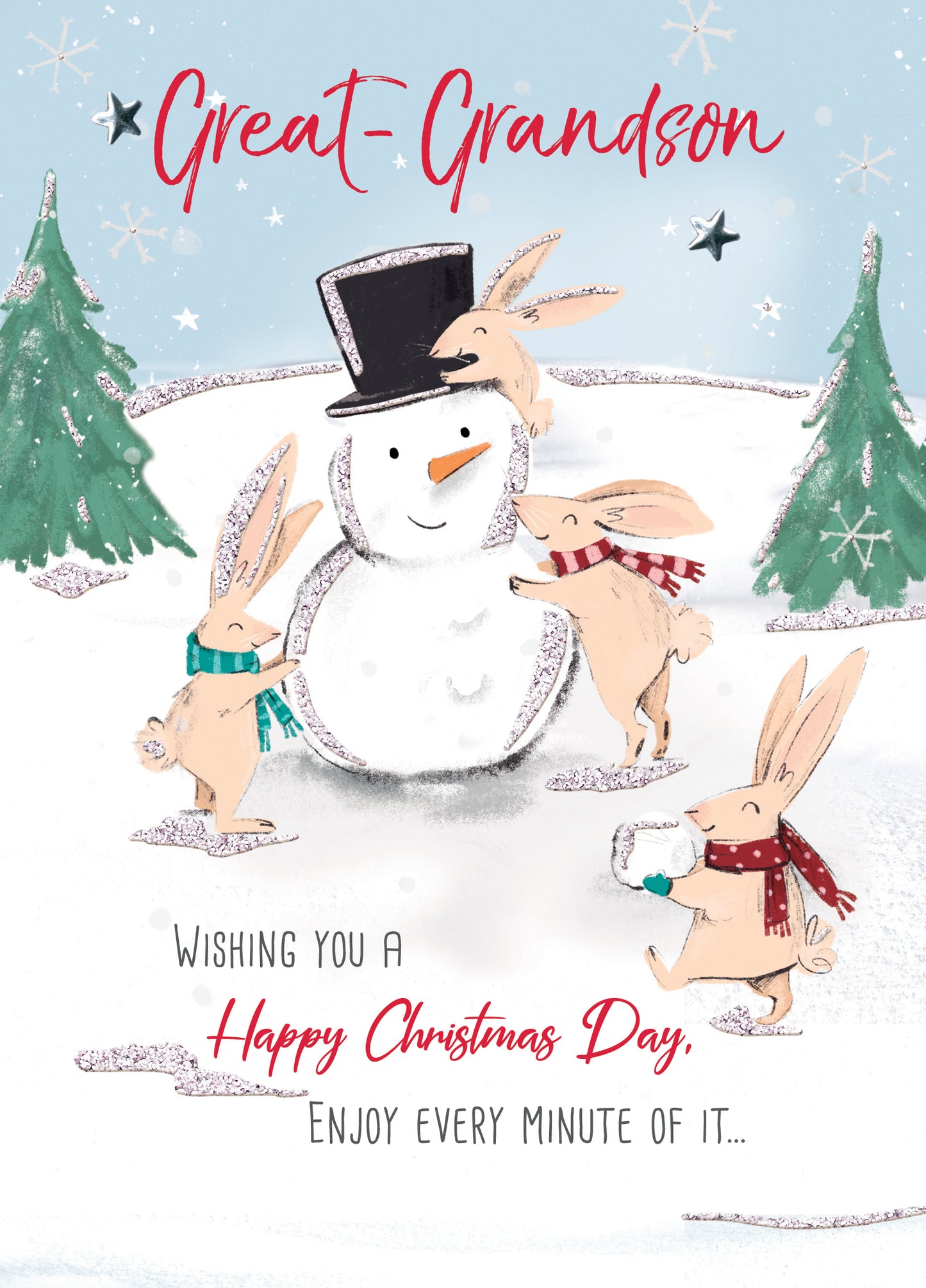 Great-Grandson Embellished Christmas Card