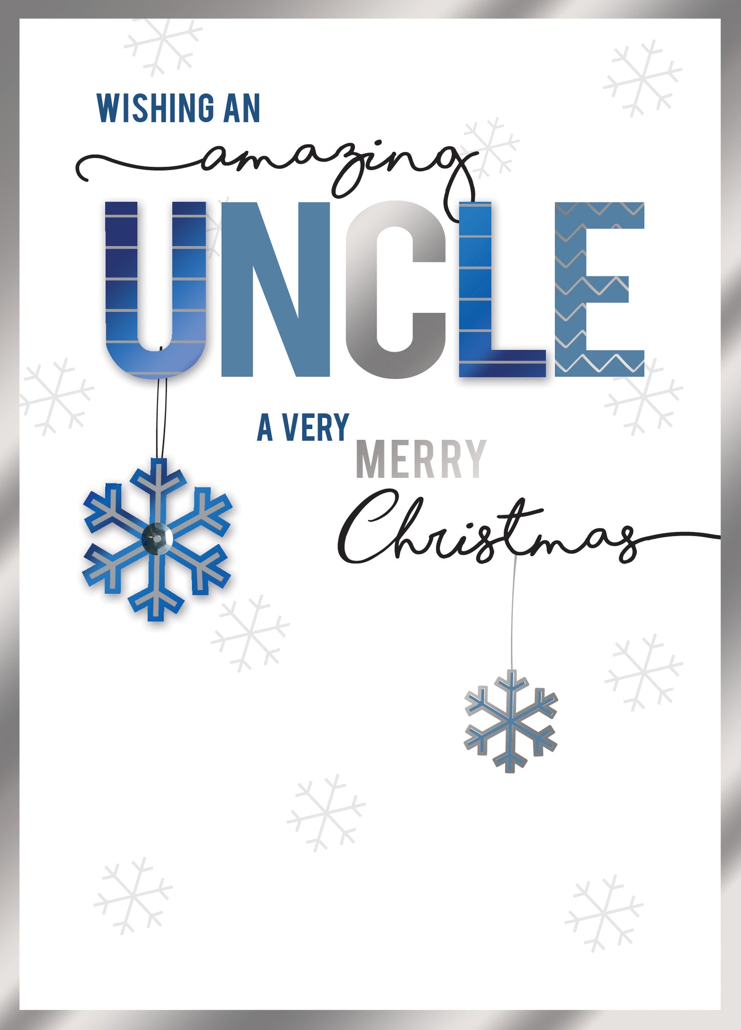 Amazing Uncle Embellished Christmas Card