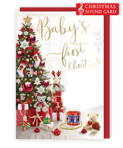 Baby's 1st Christmas Singing Musical Christmas Card