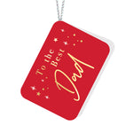 To the Best Dad Red Tag
