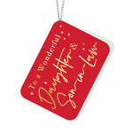 To a Wonderful Daughter & Son-in-Law Red Tag