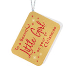 To a Beautiful Little Girl on your 1st Christmas Red Tag
