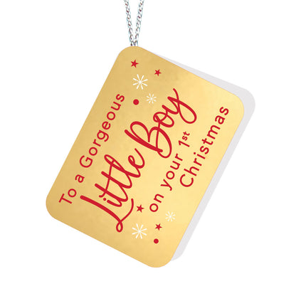 Baby Boy's 1st Christmas Card 3D Xmas Tree Pop Up Christmas Card