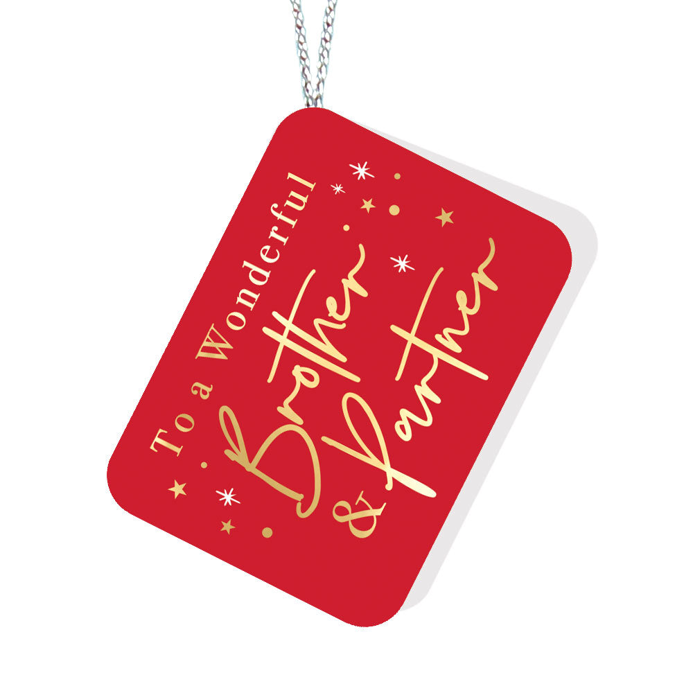 Brother & Partner Christmas Card 3D Xmas Tree Pop Up Christmas Card