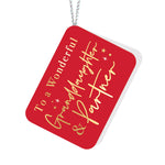 To a Wonderful Granddaughter & Partner Red Tag