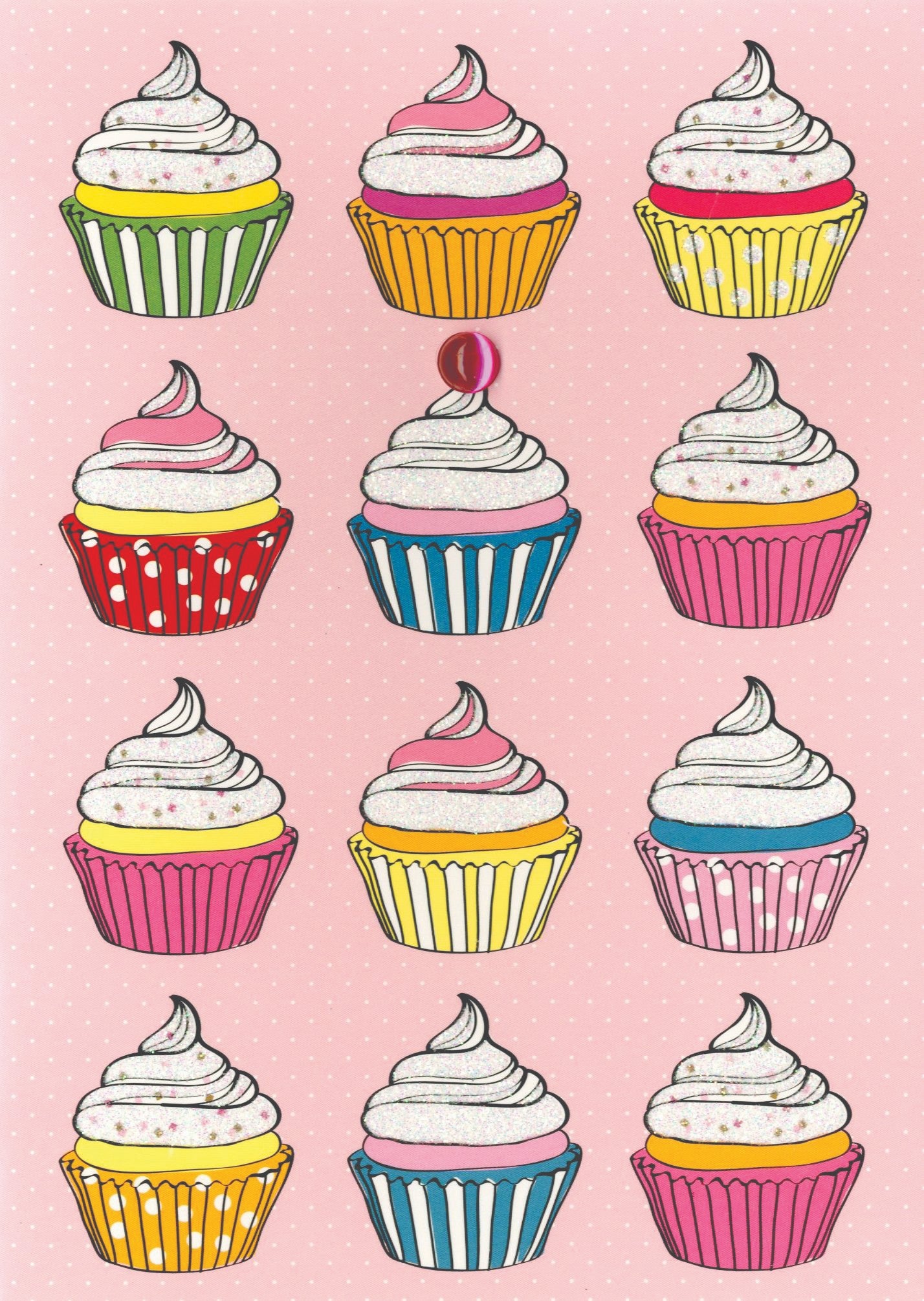 Yummy Cupcakes Any Occasion Greeting Card
