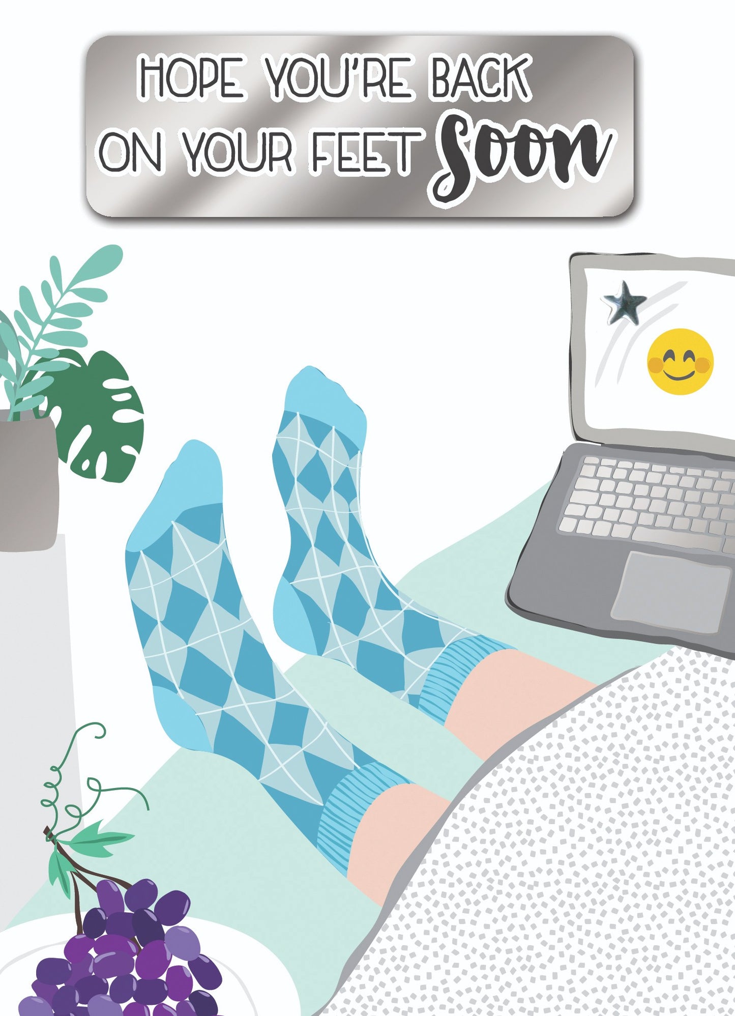 Back On Your Feet Soon Get Well Greeting Card