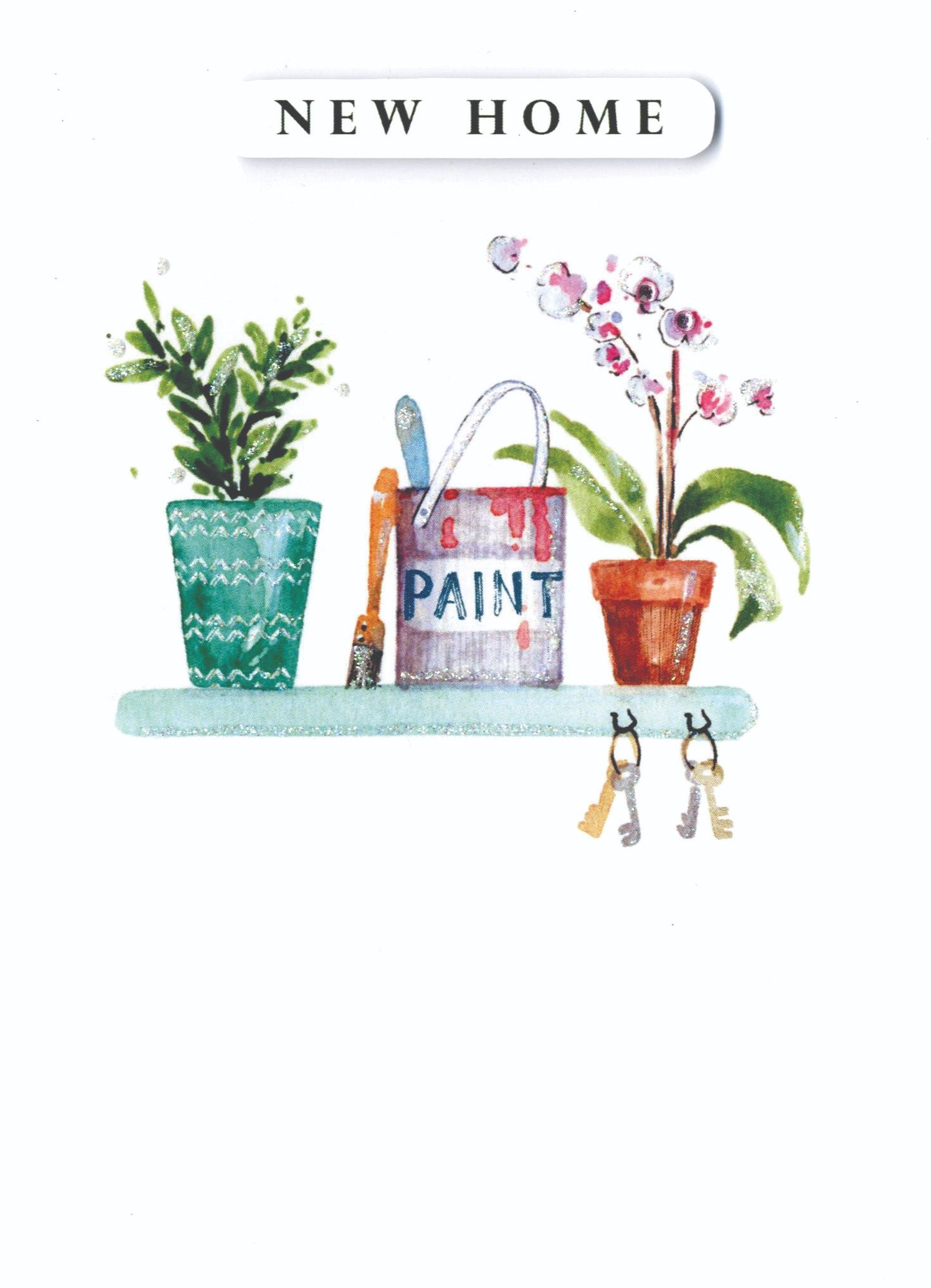 Paint & Plants New Home Greeting Card
