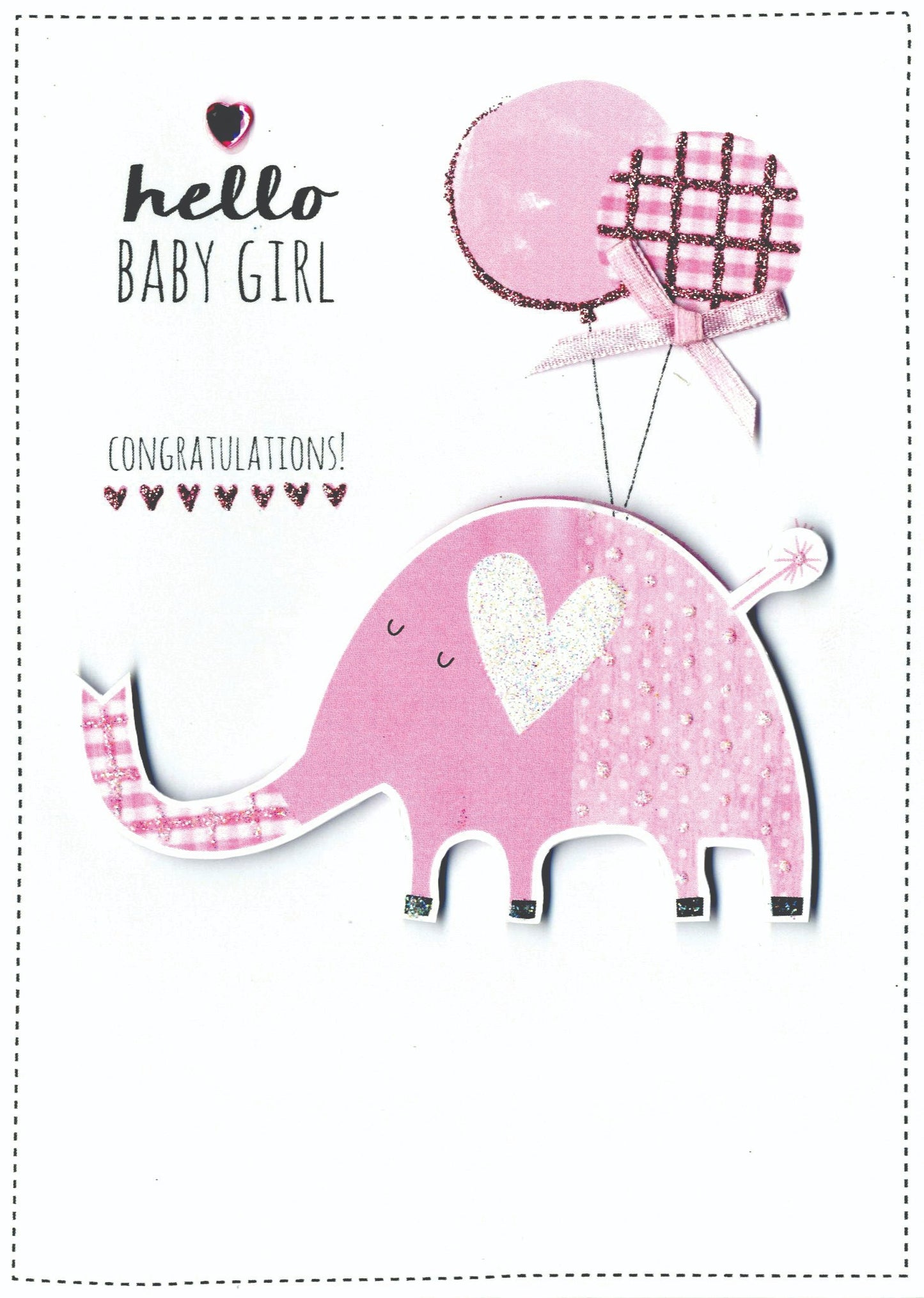 Baby Girl Congratulations New Baby Greeting Card