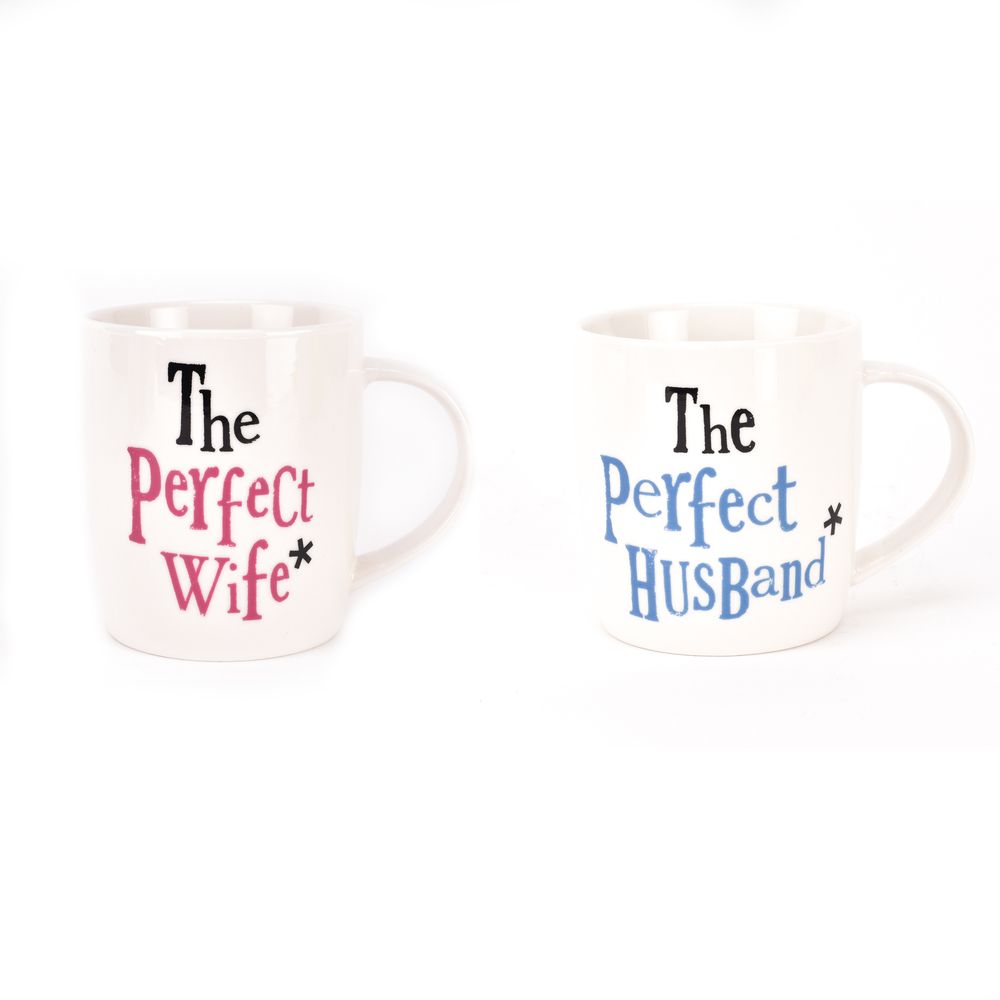The Bright Side Husband & Wife Perfect Mug Set Mug In A Gift Box