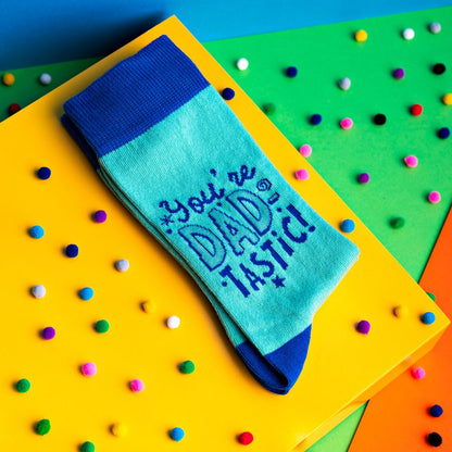 Cheerfull Socks Green You're Dad-Tastic! Mens Socks