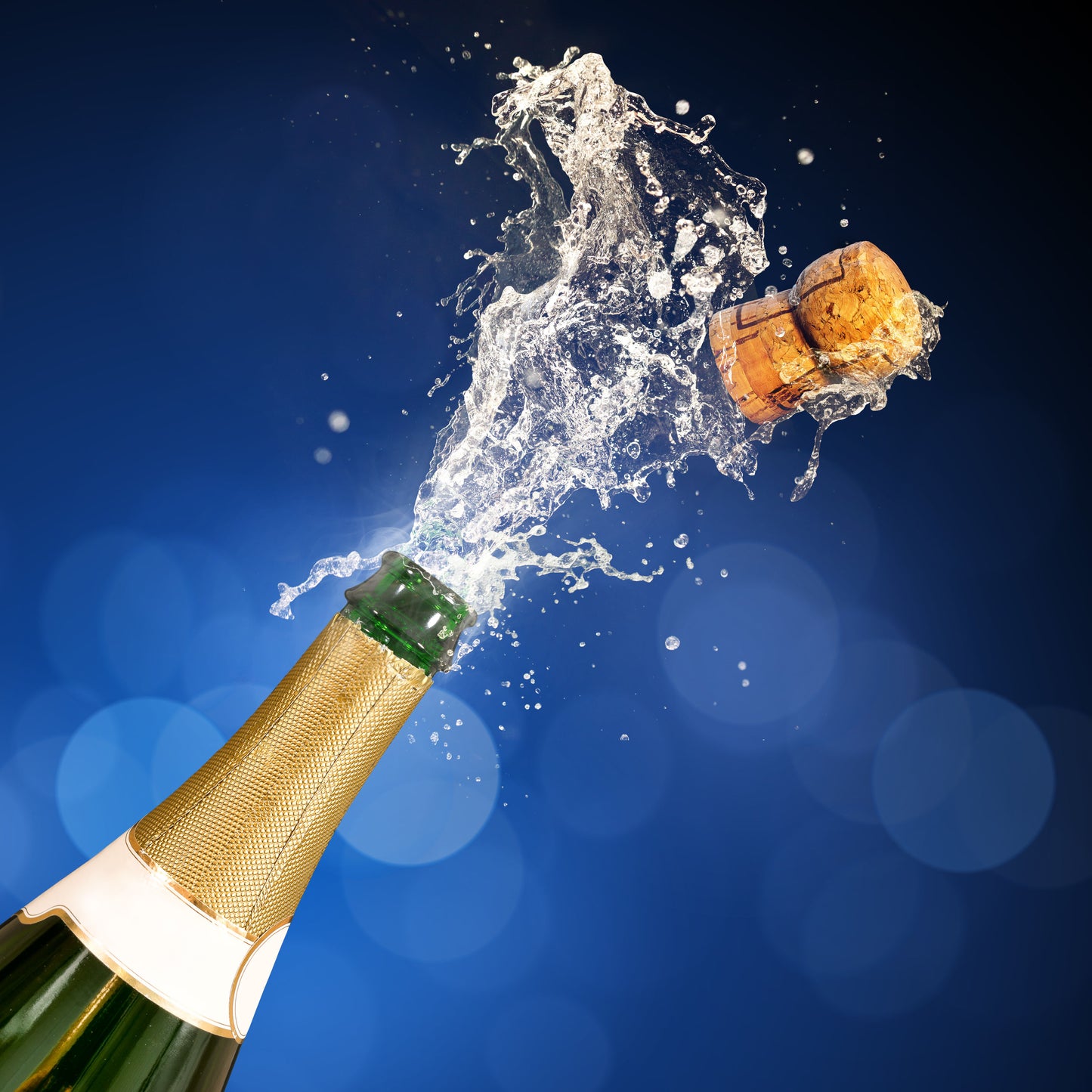 Novelty Popping Champagne Sound Greeting Card