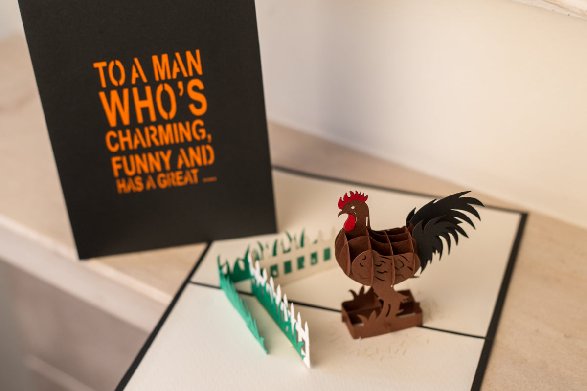 For A Man Who Has A Great Cock Pop Up Greeting Card