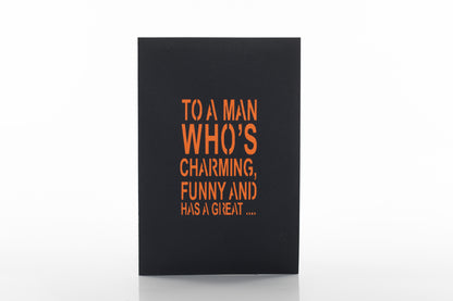 For A Man Who Has A Great Cock Pop Up Greeting Card