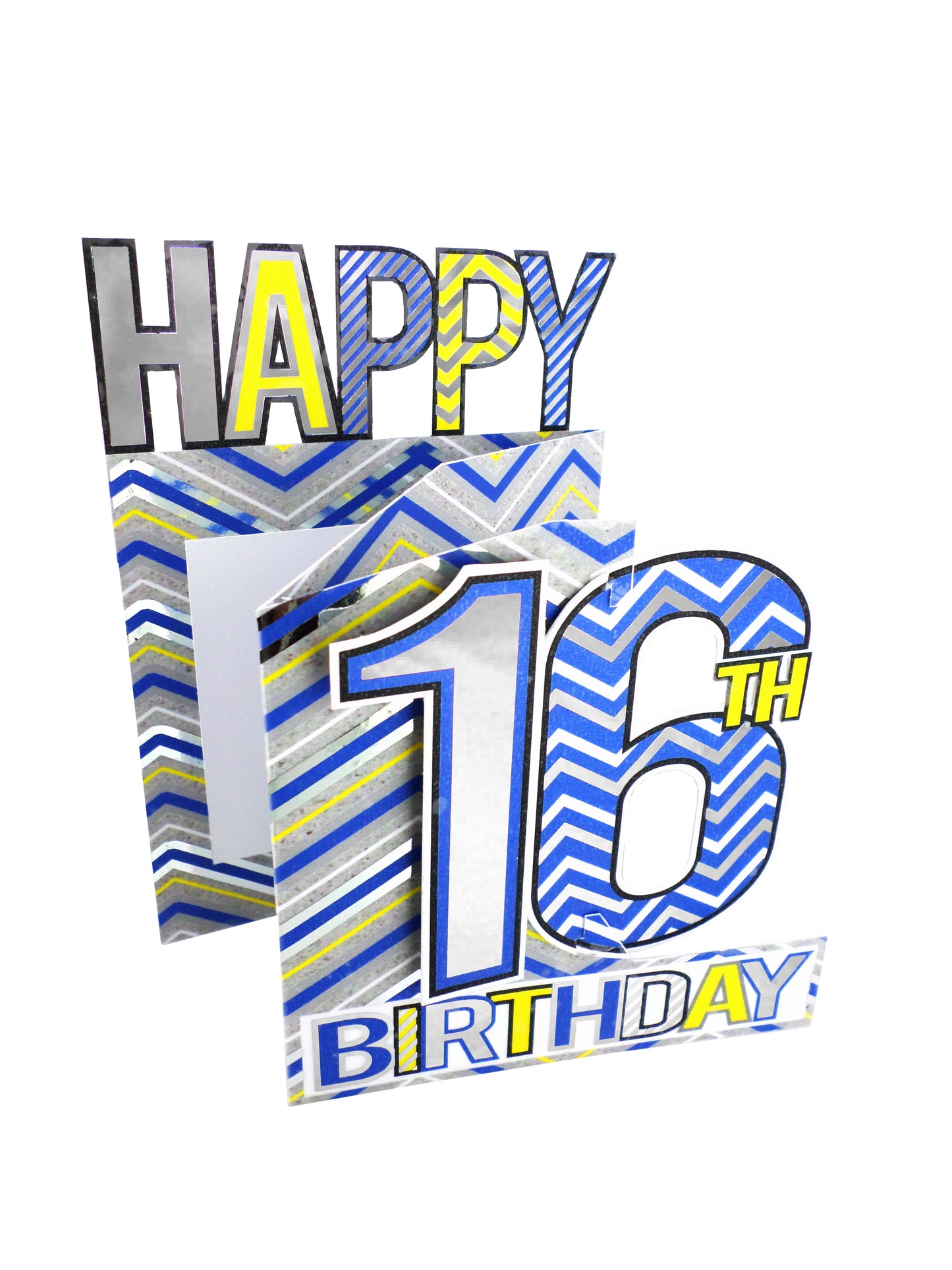 Happy 16th Birthday Boys 3D Cutting Edge Birthday Card