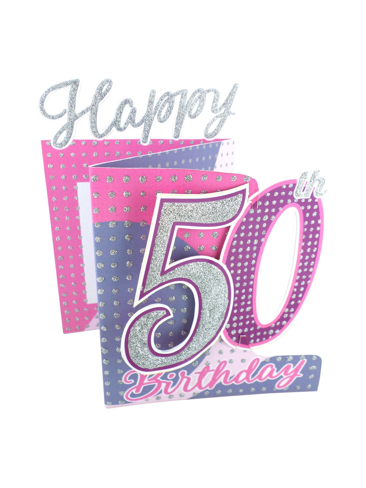 50th Birthday Female 3D Cutting Edge Birthday Card