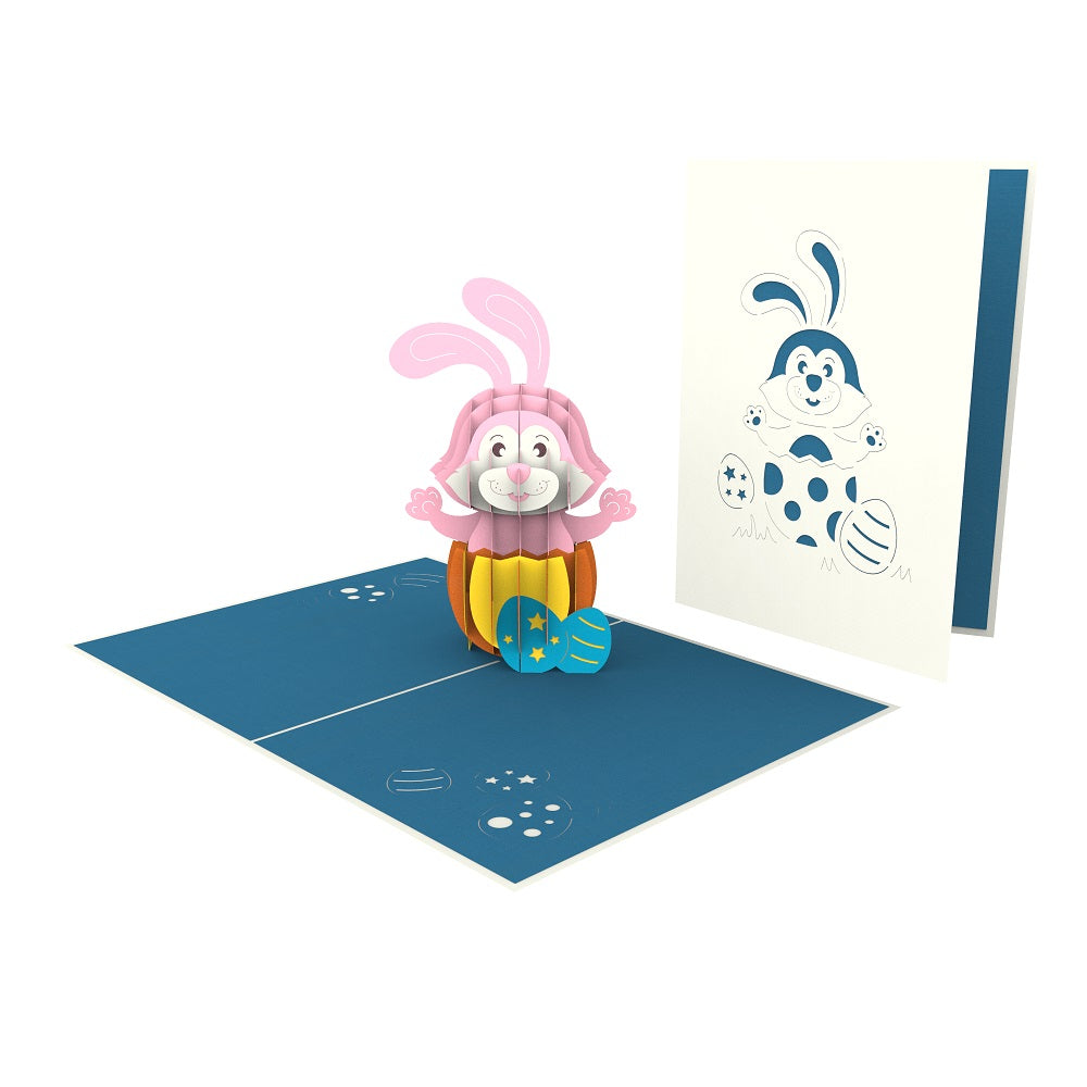 Easter Bunny Laser Cut Pop Up Greeting Card