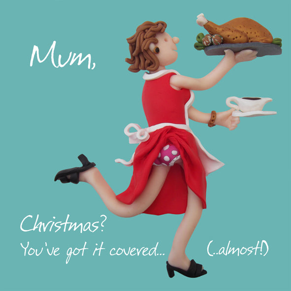 Christmas Covered Mum Greeting Card