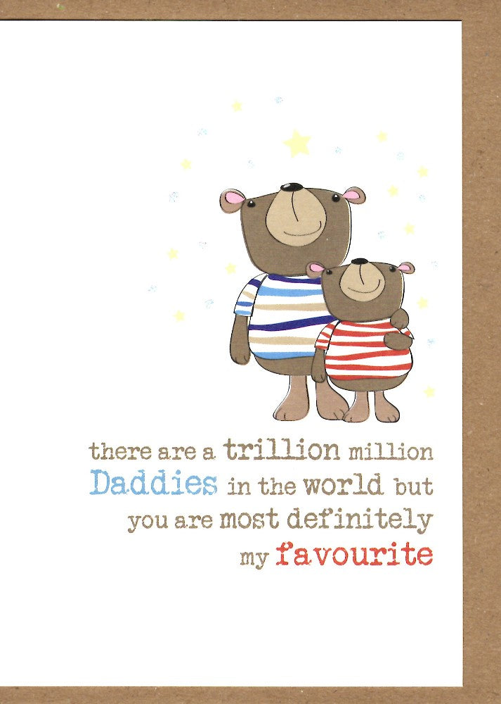 Favourite Daddy Sparkle Finished Greeting Card