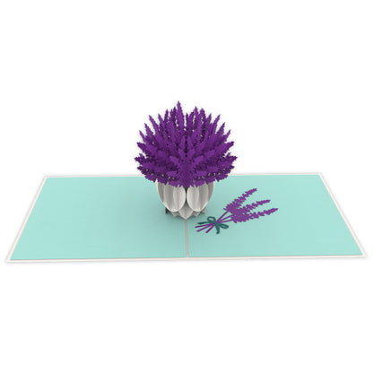 Lavender Flower Laser Cut Pop Up Card