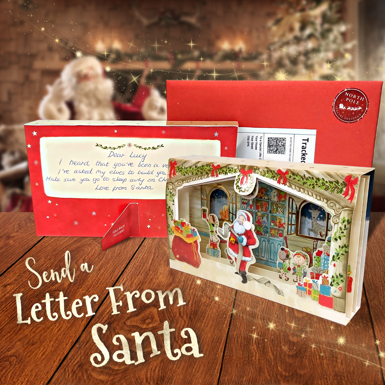 Letter From Santa - Send a child a Handwritten Pop Up Christmas Card f ...