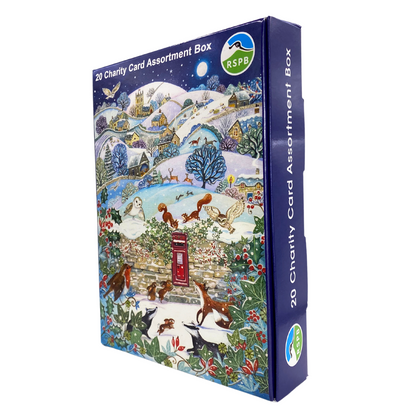 RSPB Box of 20 Birds & Wildlife Assorted Charity Christmas Cards
