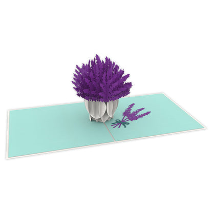 Lavender Flower Laser Cut Pop Up Card