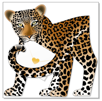 Leopard 3D Special Delivery Animal Greeting Card