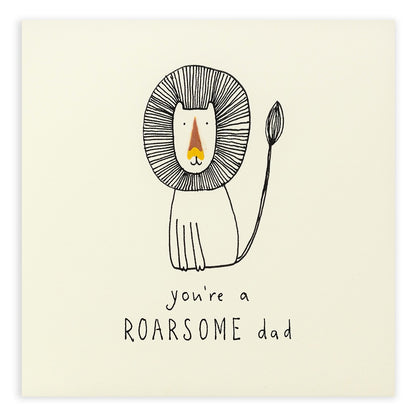 You're A ROARSOME Dad Pencil Shavings Greeting Card