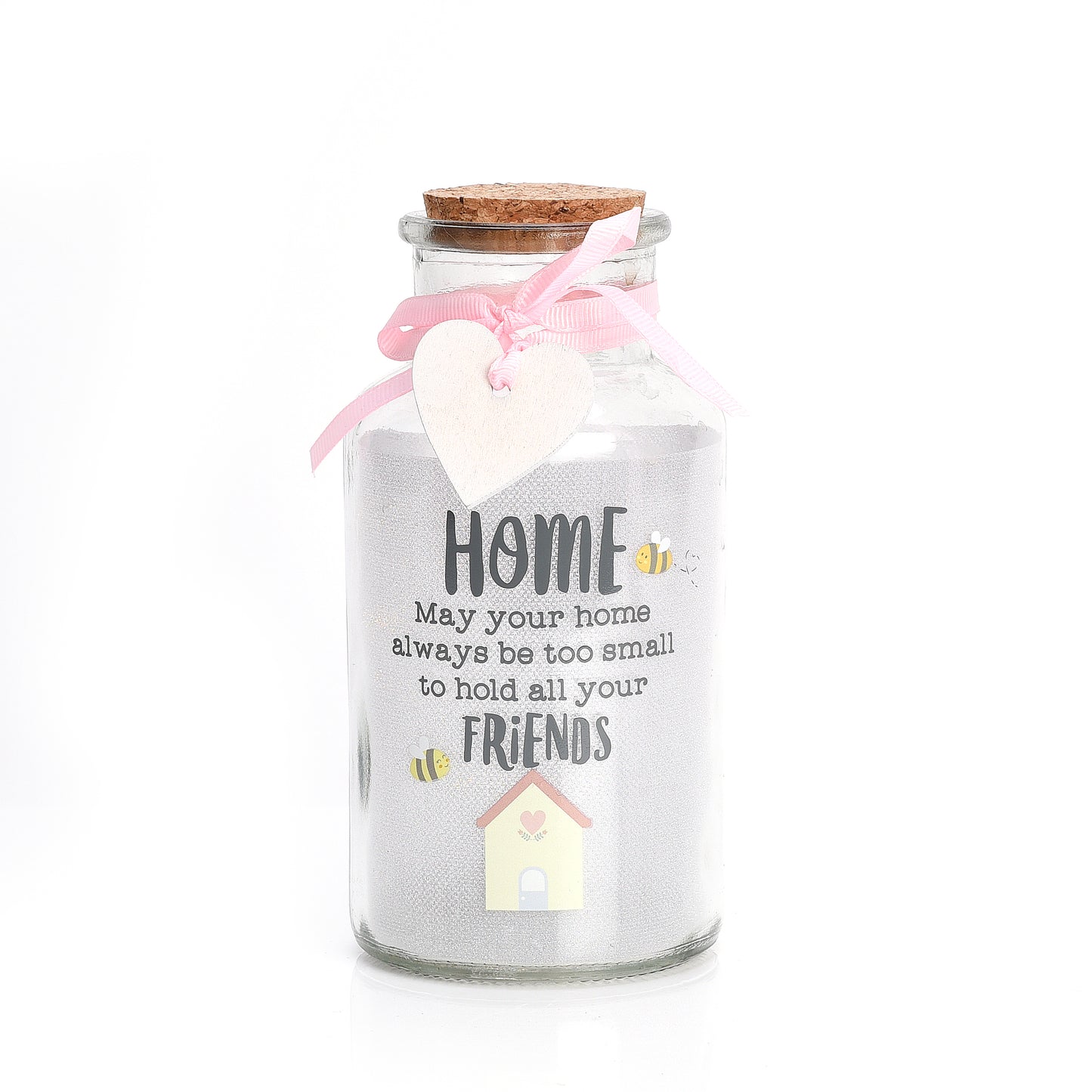 Love Life Home Full Of Friends Light Up Jar In White