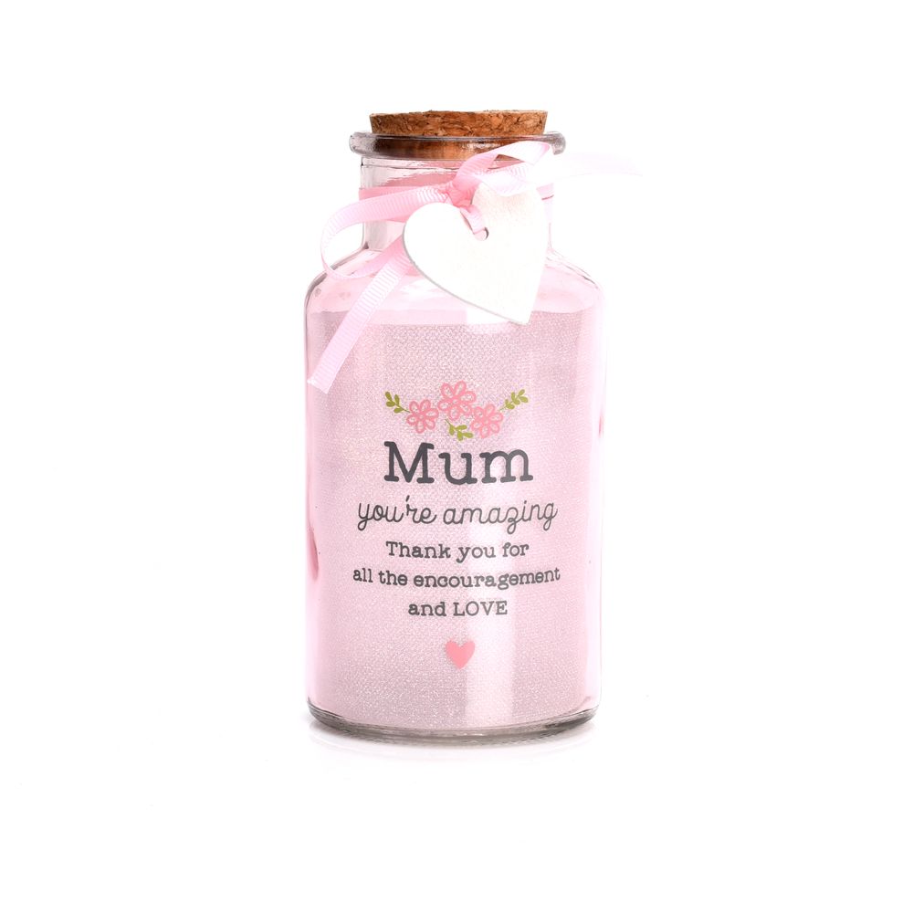 Love Life Mum You're Amazing Light Up Jar In Pink