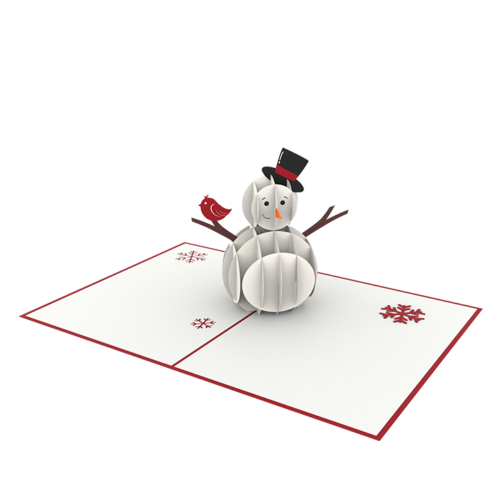 Snowman Laser Cut Pop Up Christmas Card