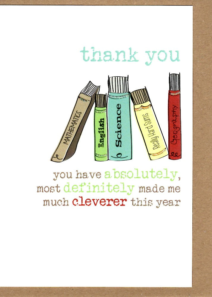 Teacher Thank You Sparkle Finished Greeting Card