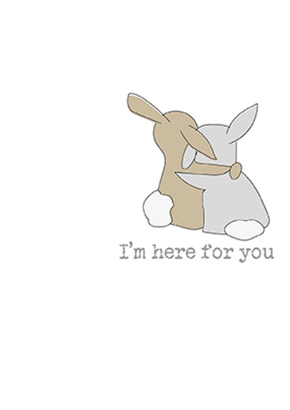 I'm Here For You Sparkle Finished Greeting Card