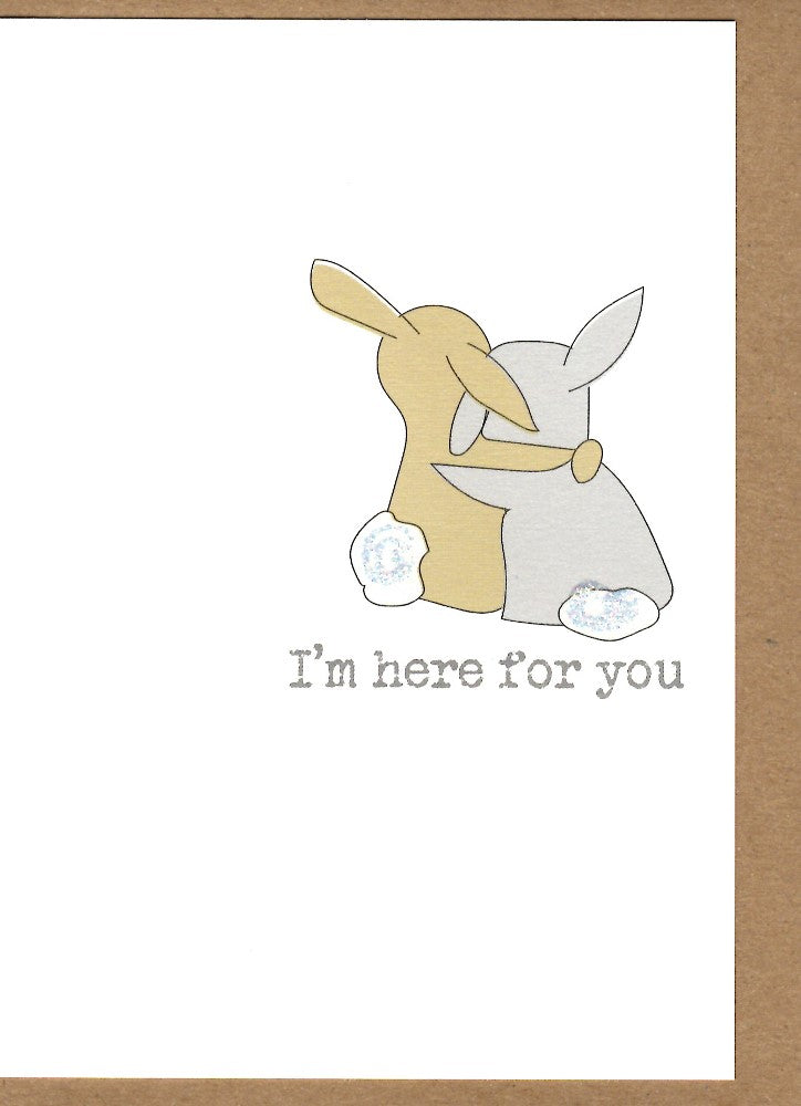 I'm Here For You Sparkle Finished Greeting Card