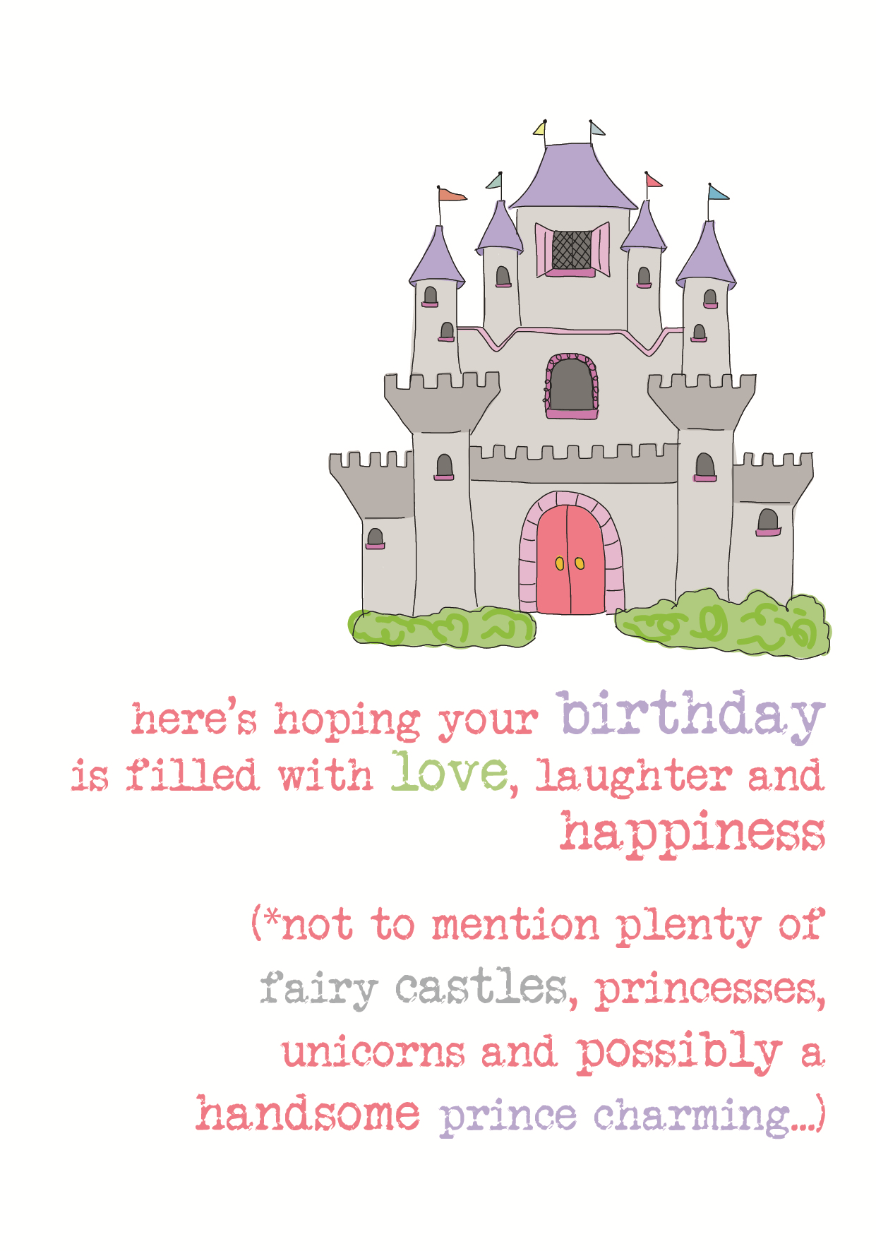 Birthday Princess Sparkle Finished Greeting Card
