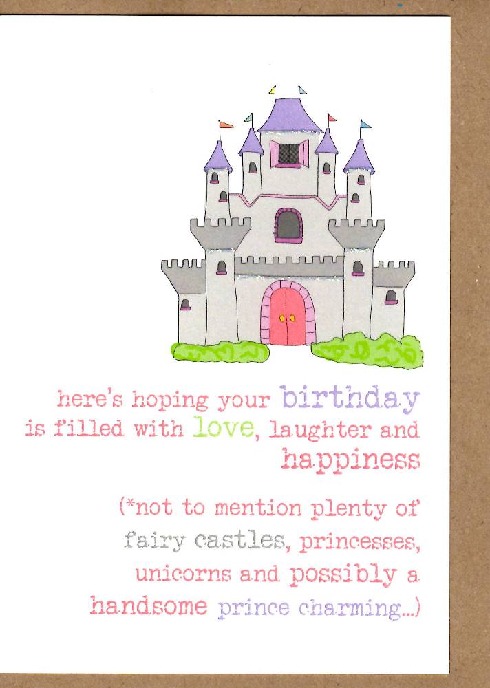 Birthday Princess Sparkle Finished Greeting Card