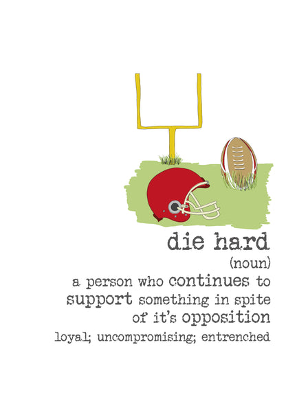 Die Hard Sparkle Finished Greeting Card