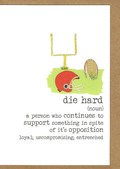 Die Hard Sparkle Finished Greeting Card