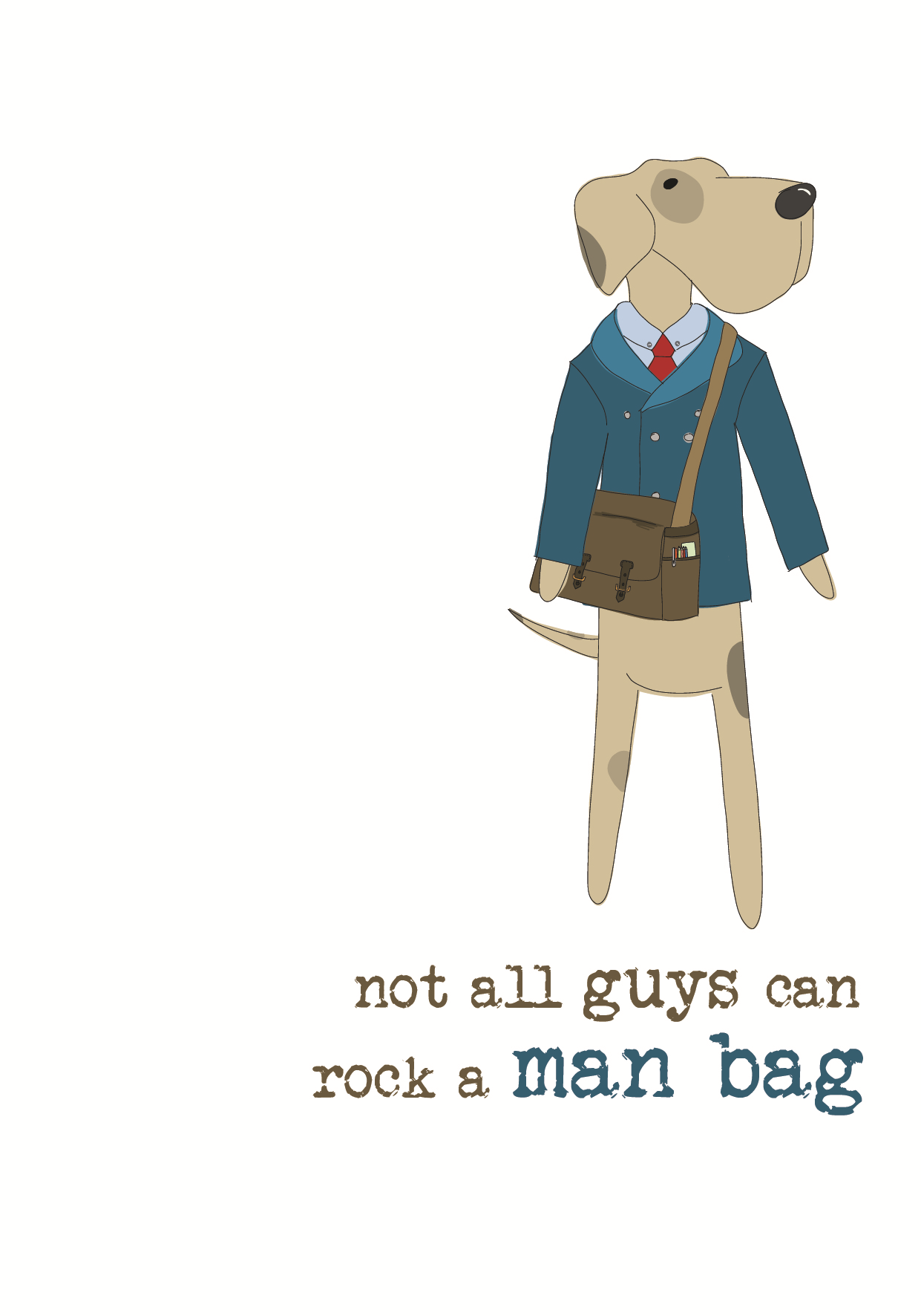 Rock A Man Bag Sparkle Finished Greeting Card