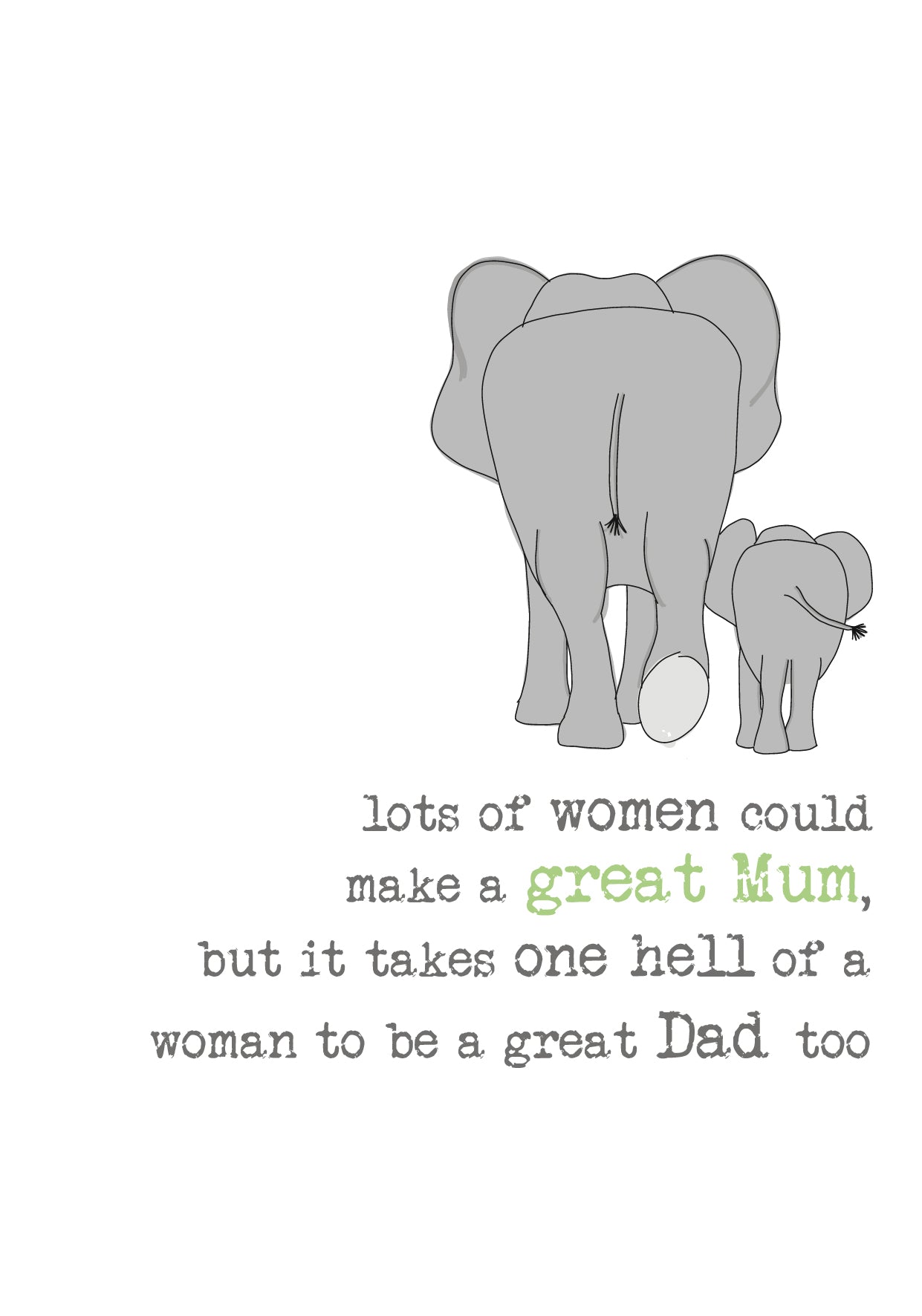 Single Parent Mum Sparkle Finished Greeting Card