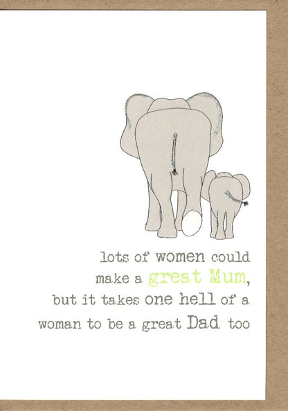 Single Parent Mum Sparkle Finished Greeting Card