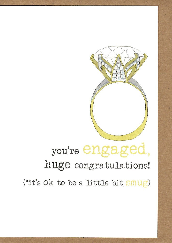 Engagement Congrats Sparkle Finished Greeting Card