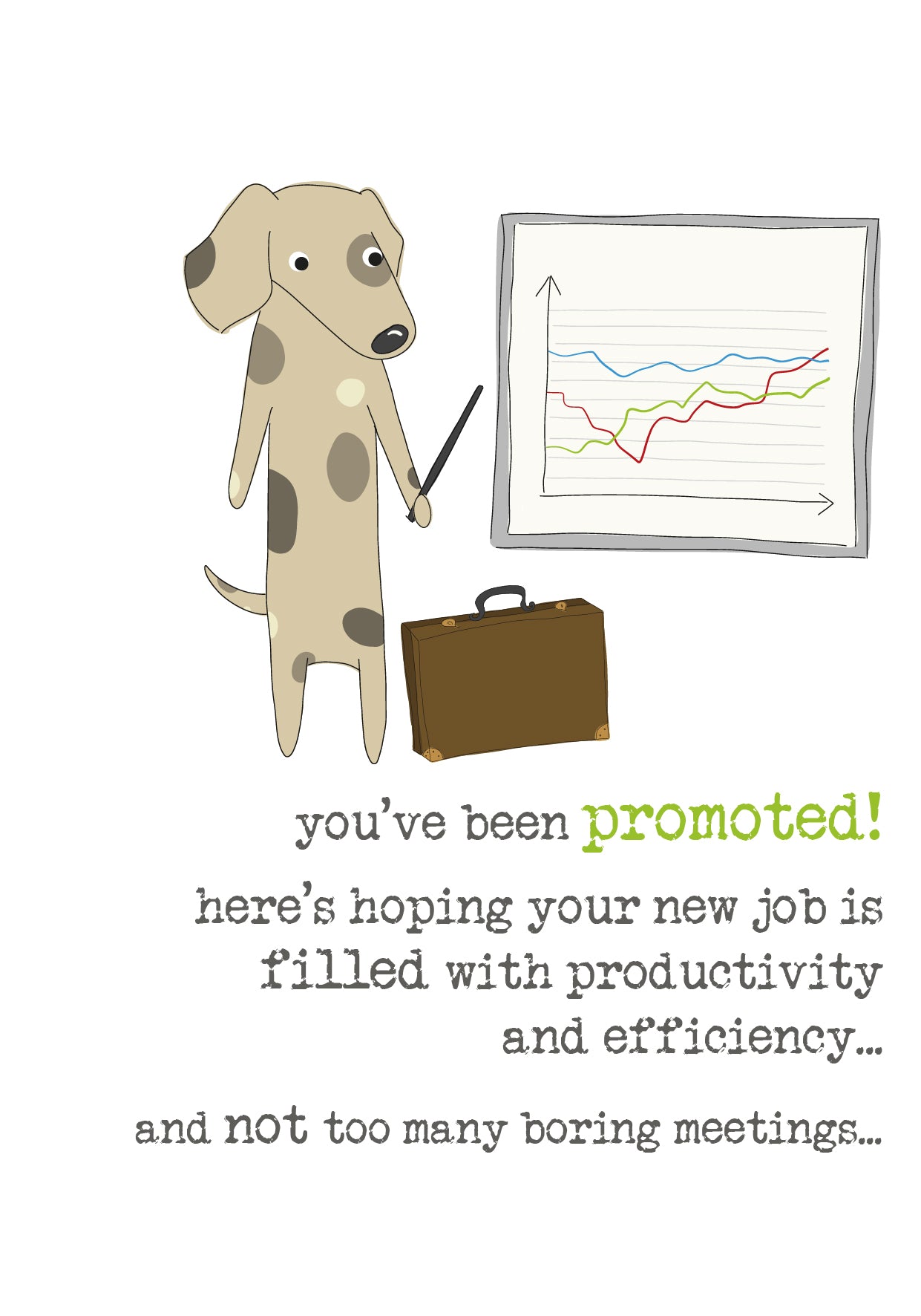 You've Been Promoted Sparkle Finished Greeting Card